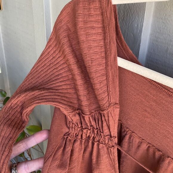 NWT - Free People It's Always Been You Long Sleeve Top Tunic in Rust Size: XS - Picture 11 of 11